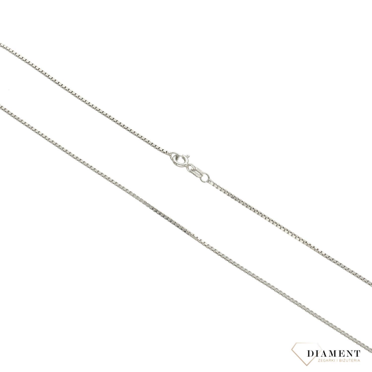 Łańcuszek srebrny kostka rodowowany 1 mm.jpg